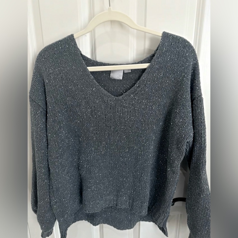 Gray Sparkly Women's Sweater